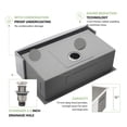 thumbnail image 6 of CoSoTower 30 Inch Farmhouse Kitchen Sink - 30”X21”X10” Stainless Steel Apron Front Farmhouse Sink 10 Inch Deep 16 Gauge Single Bowl Kitchen Sink Basin, 6 of 7