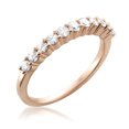thumbnail image 2 of Arista 1/2 ct Round Diamond 11 Stone Women's Bridal Wedding Band in 18k Rose Gold (H, SI2), 2 of 5