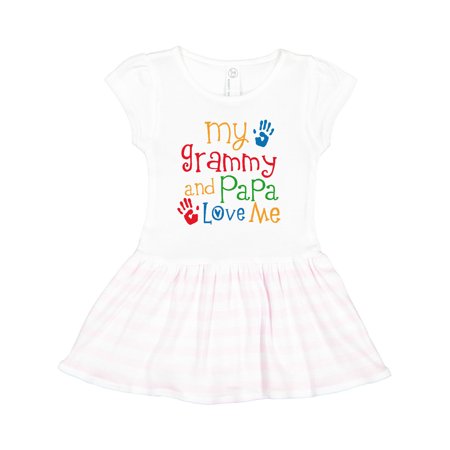 

Inktastic Grammy and Papa Love Me Gift Toddler Girl Dress