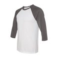 thumbnail image 1 of Manches Trois-Quarts Unisexe Baseball Raglan - Asphalte/blanc 2TG, 1 of 1