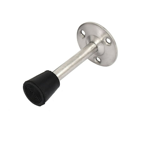 - 46mm Dia Base 90mm Height Wall Mounted Doorstop Metal Door Stopper Buffer