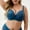 Blue, variant on Plus Size Lace Bras for Women No Underwire Comfort Seamless Bra Wireless Push Up Lace Mesh Bra Lifting Bras