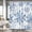 Blue, variant on Winter Snowflake Shower Curtain Blue Ice Crystal Snowflake Christmas Shower Curtains for Bathroom Merry Christmas Festival Celebration Home Decor Waterproof Fabric with 12 Hooks 72x72 Inch