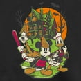 thumbnail image 2 of Men's Mickey & Friends Halloween Haunted House Crew Sweatshirt Black Small, 2 of 4