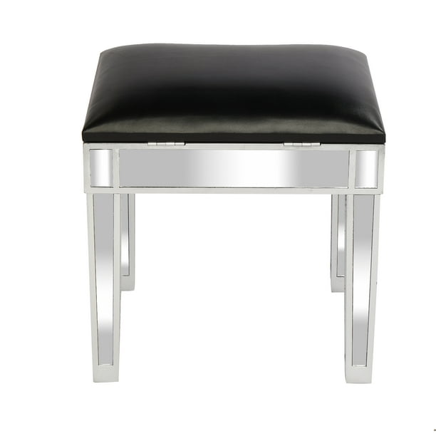 Fch Modern Style Mirrored Vanity Stool, Mirrored Vanity Chair