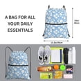 thumbnail image 2 of Honeii Daisies Flowers Print Drawstring Backpack,String Bag,Sackpack Cinch Water Resistant Nylon for Gym Shopping Sport Yoga, 2 of 6