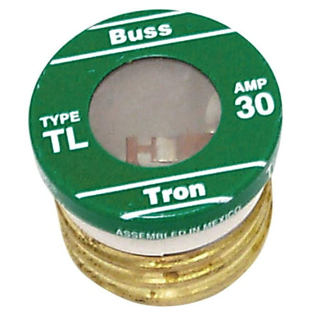 Bussmann Cooper TL30PK4 4 Count 30 Amp Time Delay Plug Fuses
