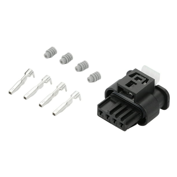 Conector de sensor de flujo de aire de 4 pines, conector hembra impermeable para BMW, 1 juego