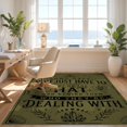 thumbnail image 3 of Design&I 5'x7' Ultra Soft Area Rug, Olive Green Mystical Typography Whimsical Eye and Moon Design Fluffy Washable Non Shedding for Bedroom Living Room Home Office, 3 of 3