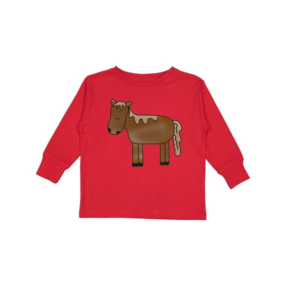 Inktastic Horse Boys or Girls Long Sleeve Toddler T-Shirt
