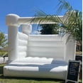 thumbnail image 5 of 10' X 10' PVC White Bounce House with Air Blower (Flap top), 5 of 6