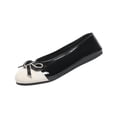 thumbnail image 2 of Miluxas Women's Bow Tie Fashion Dress Slip On Shoes Round Toe Ballet Flat Black 9.5(43), 2 of 8