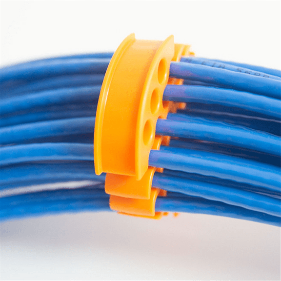 2pcs Cable Organizing Tool Network Cable Bundle Kit with Hook and Loop Fastener, Wire Comb for Data Center, Server Rooms,2 * Cable Organizing Tool,Gray & Orange