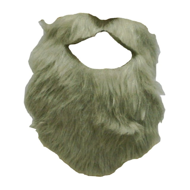 Accesorios de disfraz Yuyangstore barba falsa bigote adulto gris
