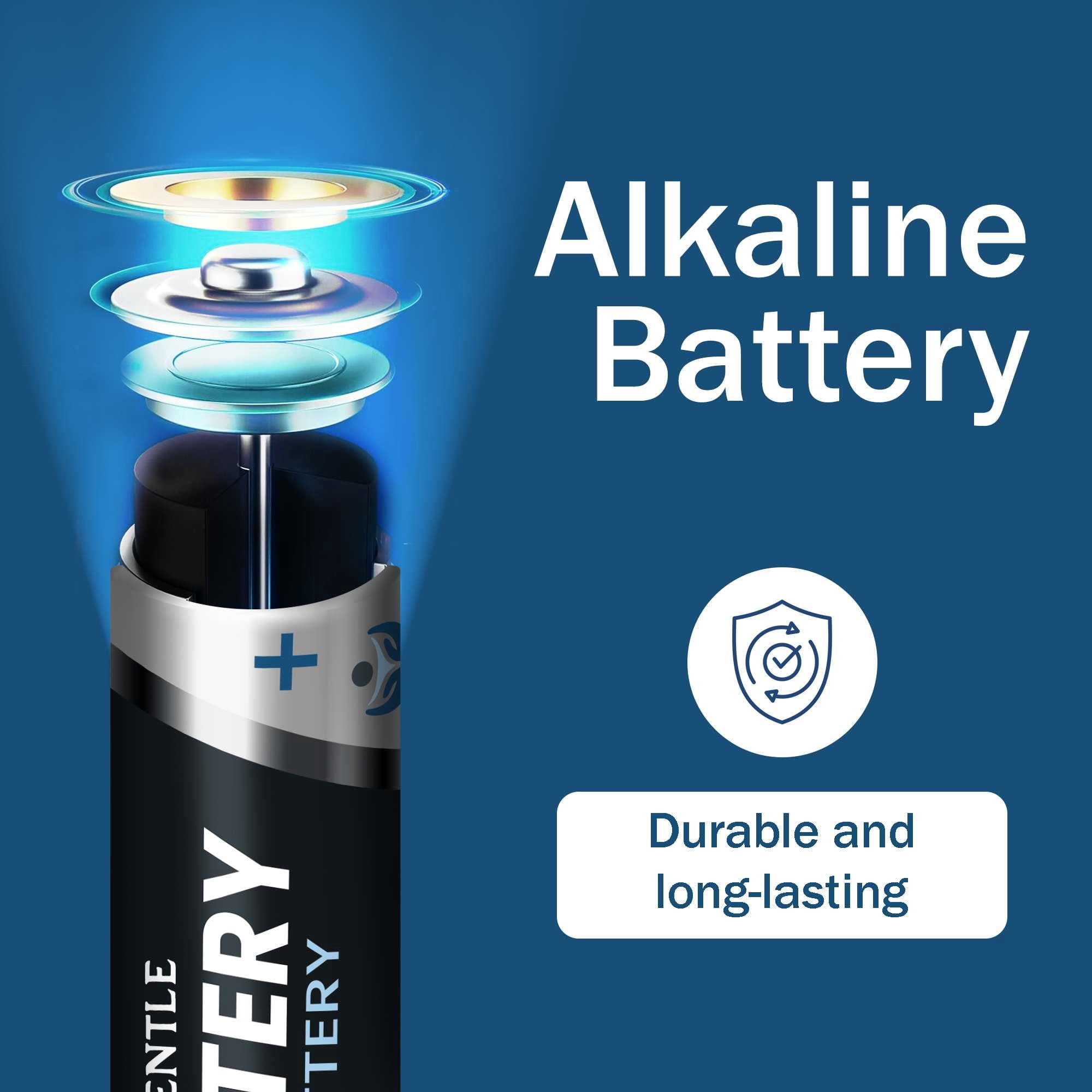 Tender Gentle AAA Batteries 144 Pack - Alkaline Triple a Batteries, Long Lasting, 10 Year Shelf Life