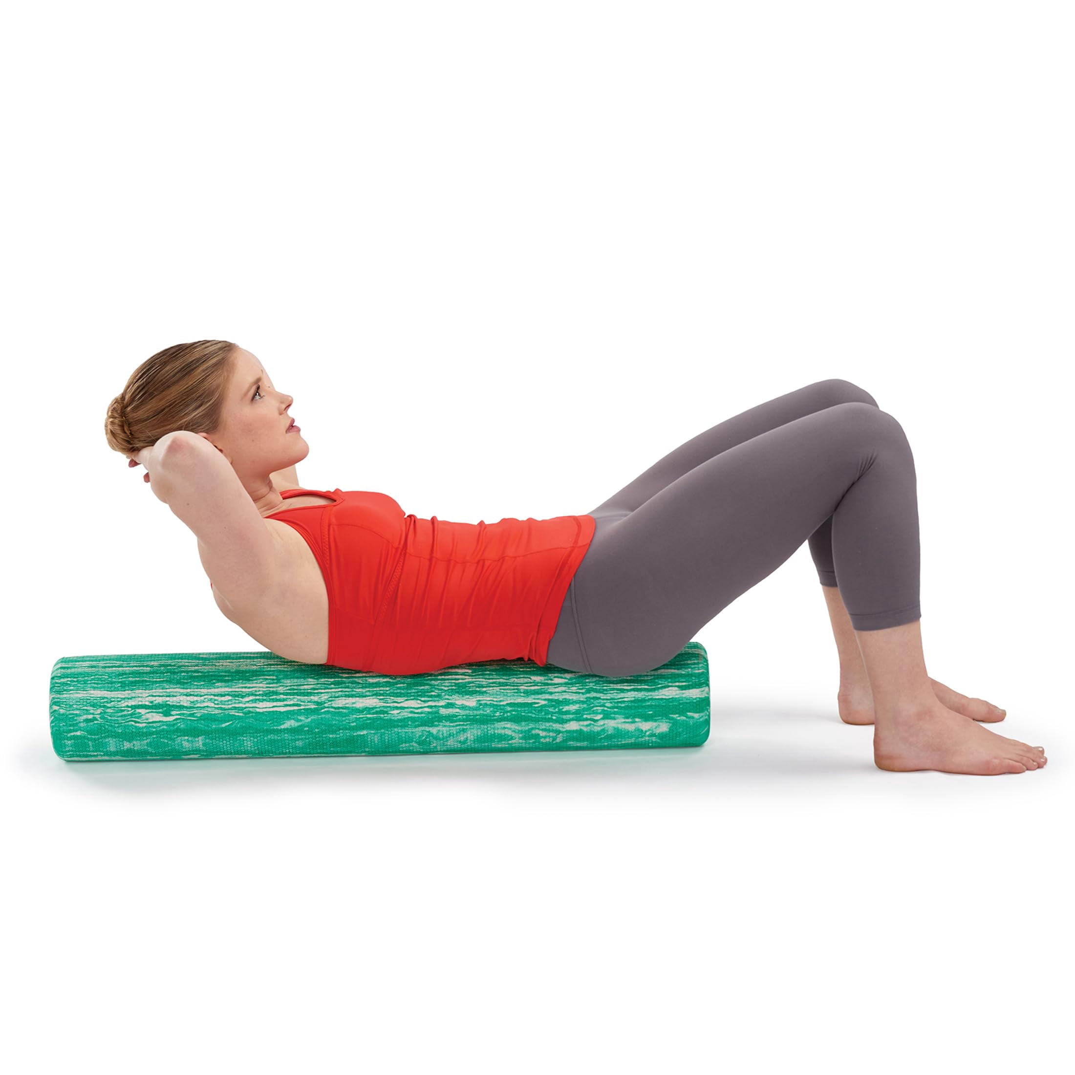 OPTP PRO-ROLLER Standard Density Foam Roller - Durable Roller for Back Massage, Deep Tissue Foam Roller Exercises, Stretching, Fitness, Yoga and Pilates - 36 Inches by 6 Inches, Green