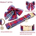 thumbnail image 4 of Collar navideño de tartán para perro TUNC con pajarita a cuadros grande M, 4 of 5