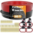 thumbnail image 1 of Cable Fuzbaxy de calibre 10, aluminio revestido de cobre, CCA, 15 m, negro y rojo, 1 of 8