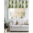 thumbnail image 3 of Sage Green Ripple Valances for Windows Abstract Gradient Watercolor Modern Kitchen Valance Curtain Rod Pocket Small Curtains for Cafe Bathroom Laundry Basement 42" x 18", 3 of 8