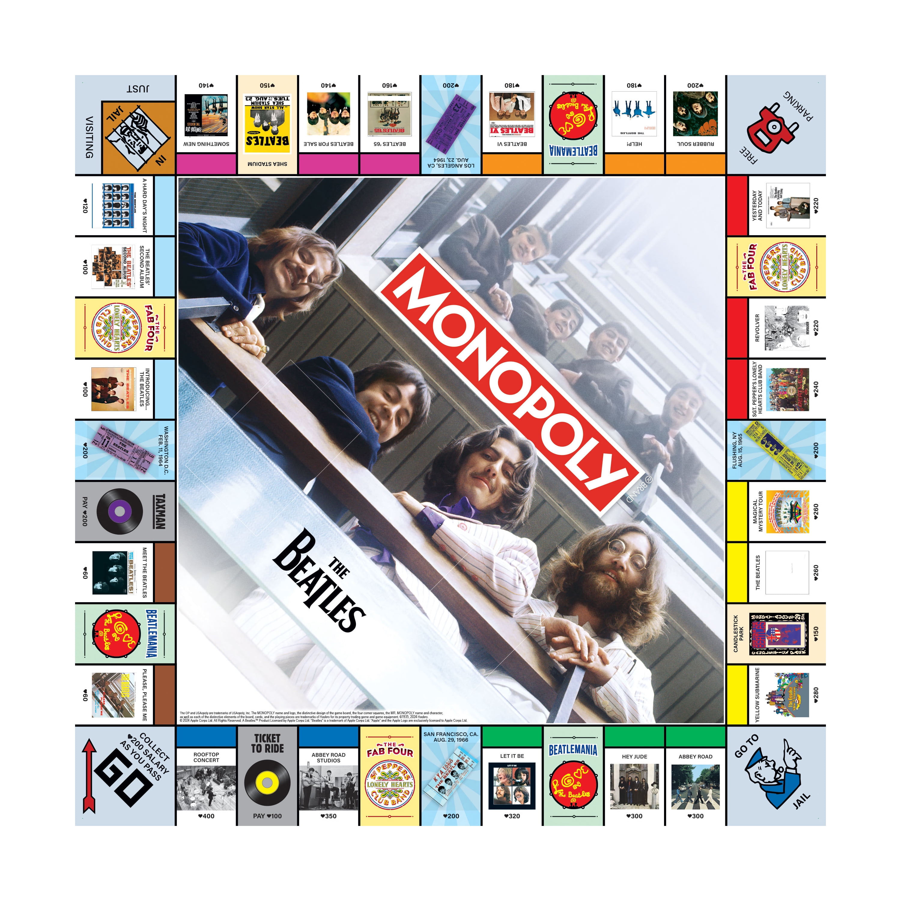 MONOPOLY: The Beatles - Collectible Licensed Edition, Strategy Board Game, Based On The Iconic Rock Band's Discography, Family Ages 8+, 2-6 Players