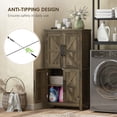 thumbnail image 5 of HOMCOM 43" Bathroom Cabinet, Freestanding Cabinet with Shelves, Brown, 5 of 8