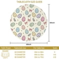 thumbnail image 3 of Easter and Pink Bows Cream Pattern Round Tablecloth 60", Wrinkle-Resistant Wipeable Cover for Kitchen, Dining, Picnic & Patio, 3 of 6