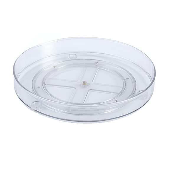 ACDANC Stylish Clear Plastic Lazy Susan Turntable Organizer,Rotating Design for Easy Access in Kitchen,Bedroom,Office Home Organization (12-Inch)
