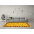 thumbnail image 3 of Ahgly Company Indoor Square Abstract Yellow Modern Area Rugs, 7' Square, 3 of 4