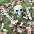 thumbnail image 5 of Estacas de esqueleto de miedo, adorno de mano de esqueleto realista, accesorios de Halloween, decoración para, 5 of 5