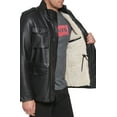 thumbnail image 3 of Levi's Mens Faux Leather Four Pocket Military Jacket Large Black - NWT 225, 3 of 6