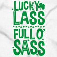 thumbnail image 2 of St Paddy's Lucky Lass Full O Sass Crewneck T Shirts Boy Girl Teen Brisco Brands S, 2 of 6