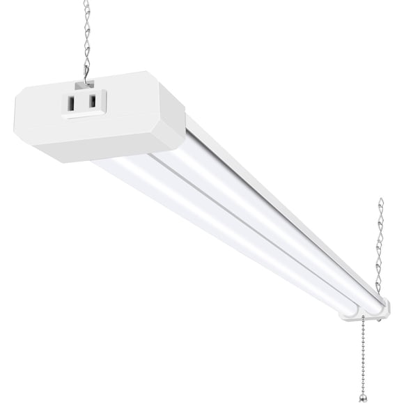 hykolity 5000K LED Shop Light Linkable, 4FT Daylight 42W LED Ceiling Lights for Garages, Workshops, Basements, Hanging or FlushMount, Included Power