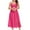 Hot Pink, variant on Plus Size Maxi Dress for Womens 2025 Fashion Color Strap V-Neck Flap Dress