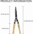 thumbnail image 2 of Berry&Bird Garden Hedge Shears,19.88''Heavy Duty Pruning Shear for Trimming Borders and Bushes, Manual Hedge Clippers with Wooden Handles & Carbon Steel Sharp Blades Gardening Scissors, 2 of 9