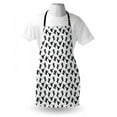 thumbnail image 4 of Cactus Apron, Monochrome Saguaro Succulent Botanical Continuous Pattern Plain Background, Unisex Kitchen Bib with Adjustable Neck for Cooking Gardening, Adult Size, Charcoal Grey White, by Ambesonne, 4 of 4