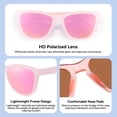 thumbnail image 4 of Gafas de Sol Polarizadas Retro Clásicas con Lentes Rosas para Mujer, Dollger, 4 of 6
