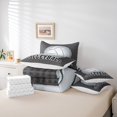thumbnail image 6 of jejeloiu Volleyball Sport 7pcs Bedding Comforter Set,Ball Gamer Game Queen Bedding Sets,White Gray Queen Sheet Sets For Boys Teens,Super Cozy Room Decor Reversible, 6 of 8