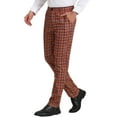 thumbnail image 4 of Lars Amadeus Work Pants for Men Plaid Business Formal Prom Checked Trousers, 4 of 6