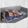 thumbnail image 6 of Christmas Soft Flannel Fleece Blanket, Snowman and Funny Gnome Colorful Cartoon Design Snowing Starry Night, Cozy Plush for Indoor and Outdoor Use, 60" x 80", Dark Violet Multicolor, by Ambesonne, 6 of 6