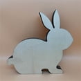 thumbnail image 6 of Rabbit Ornament Hollow-out Rustic Wooden Easter Retro Animal Sculpture Desktop Decoration, 6 of 8
