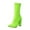 Green, variant on jsaierl Women Mid Calf Western Boots Chunky High Heels Pointed Toe Zipper Slouch Shoes High Heeled Ankle Boots
