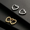 thumbnail image 2 of 2021 S925 Simple lindo dulce corazón hebilla pendientes de aro para mujer moda en forma de corazón círculo Piercing pendientes joyería Tan Jianjun unisex, 2 of 2