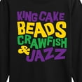 thumbnail image 3 of Instant Message - King Cake Beads Crawfish Jazz - Toddler & Youth Long Sleeve Graphic T-Shirt, 3 of 6