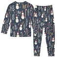 thumbnail image 2 of FORMRS Long Sleeve Top and Pants Pajama Set for Niños 2-Piece Sleepwear, Sizes 18M-8Y, Jolly Snowman, 2 of 6