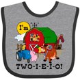 thumbnail image 3 of Inktastic TWO-I-E-I-O Boys or Girls Baby Bib, 3 of 4