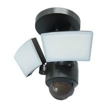 IQ America LED Outdoor Motion Sensor Security Floodlight, 1100 Lumens, 180° Detection