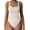 #1 Beige, variant on Women Ribbed Sexy Bodysuit Sleeveless Square Neck Padded Tank Top