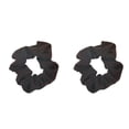 thumbnail image 2 of Motique Accessories Set of 2 Solid Hair Scrunchies for Adult Women (Dark Brown), 2 of 6