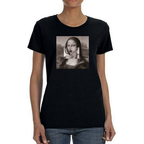 Italian Portrait With Candy T-Shirt Women -Smartprints Designs, Female x-Large
