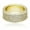 Gold, variant on Titanium Mens Wedding Band CZ Statement Engagement Ring Comfort Fit Jewelry With White Gift Box Packaging